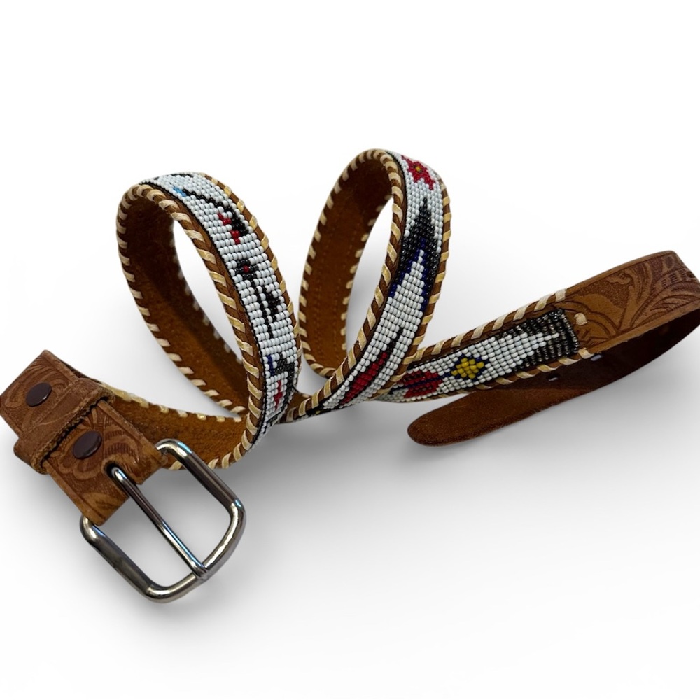 Vintage Indian Bead Belt 40”
